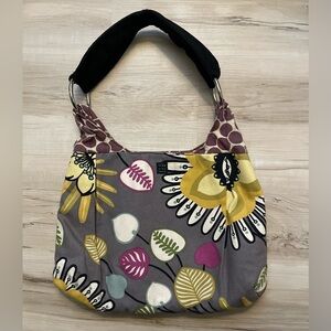 1154 Lill Studio Gray and Yellow Floral Shoulder Bag